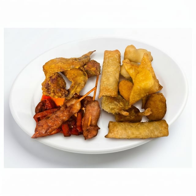 Pu Pu Platter Appetizer.